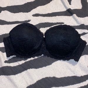 34B Black Strapless Bra